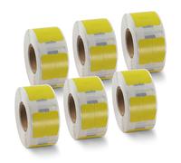 BETCKEY - 6 Rouleaux 11353 Étiquette couleur Compatible avec DYMO S0722530, 13mm x 25mm, 6000 Étiquettes Polyvalentes(Jaune) Pour DYMO LabelWriter 450, 4XL, NON Pour 550 ou 5XL