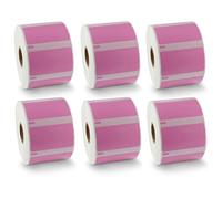 BETCKEY - 6 Rouleaux 11354 Étiquette couleur Compatible avec DYMO S0722540, 57mm x 32mm, 6000 Étiquettes Pour Dossier Suspendu(Rose) Pour DYMO LabelWriter 450, 4XL, NON Pour 550 ou 5XL