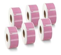 BETCKEY - 6 Rouleaux 11355 Étiquette couleur Compatible avec DYMO S0722550, 19mm x 51mm, 3000 Étiquettes Universelles(Rose) Pour DYMO LabelWriter 450, 4XL, NON Pour 550 ou 5XL