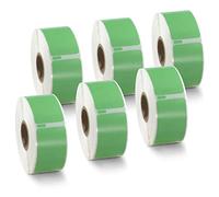 BETCKEY - 6 Rouleaux 11355 Étiquette couleur Compatible avec DYMO S0722550, 19mm x 51mm, 3000 Étiquettes Universelles(Vert) Pour DYMO LabelWriter 450, 4XL, NON Pour 550 ou 5XL