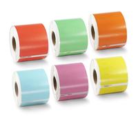BETCKEY - 6 Rouleaux 99014 Étiquette couleur Compatible avec DYMO S0722430, 54mm x 101mm, 1440 Étiquettes de Transport(Lot de 6 Couleurs) Pour DYMO LabelWriter 450, 4XL, NON Pour 550 ou 5XL