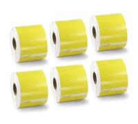 BETCKEY - 6 Rouleaux 99015 Étiquette couleur Compatible avec DYMO S0722440, 54mm x 70mm, 2400 Étiquettes Polyvalentes(Jaune) Pour DYMO LabelWriter 450, 4XL, NON Pour 550 ou 5XL