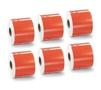 BETCKEY - 6 Rouleaux 99015 Étiquette couleur Compatible avec DYMO S0722440, 54mm x 70mm, 2400 Étiquettes Polyvalentes(Rouge) Pour DYMO LabelWriter 450, 4XL, NON Pour 550 ou 5XL