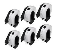 BETCKEY - 6 Rouleaux d'Étiquettes Film Amovibles, Compatibles avec DK-11203, 17mm x 87mm, 1800 Étiquettes à Décollage Facile Sans Résidu pour Imprimantes d'Étiquettes QL