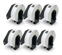 BETCKEY - 6 Rouleaux DK-11203 Étiquettes de Dossier de Fichiers Compatible avec Brother, 17mm x 87mm, 1800 Étiquettes pour Imprimantes d'Étiquettes QL Brother