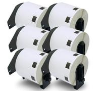 BETCKEY - 6 Rouleaux DK-11209 Petites Étiquettes d'Adresse Compatible avec Brother, 62mm x 29mm, 4800 Étiquettes pour Imprimantes d'Étiquettes QL Brother