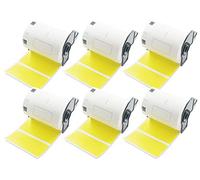 BETCKEY - 6 Rouleaux DK-11240 Étiquettes de Transport Compatible avec Brother, 102mm x 51mm, 3600 Étiquettes Couleur Jaune pour Imprimantes d'Étiquettes QL Brother