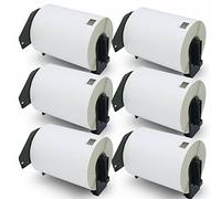 BETCKEY - 6 Rouleaux DK-11247 Étiquettes, 103mm x 164mm, Noir sur Blanc, 1080 Étiquettes de Transport pour Imprimantes d'étiquettes QL Brother