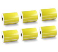 BETCKEY - 6 Rouleaux Étiquette couleur Compatible avec DYMO S0904980, 104mm x 159mm, 1320 Étiquettes de Transport(Jaune) Pour DYMO LabelWriter 450, 4XL, NON Pour 550 ou 5XL