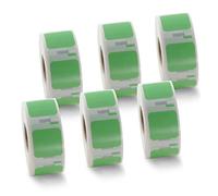 BETCKEY - 6 Rouleaux Étiquette couleur Compatible avec DYMO S0929120, 25mm x 25mm, 4500 Petites Étiquettes Polyvalentes(Vert) Pour DYMO LabelWriter 450, 4XL, NON Pour 550 ou 5XL