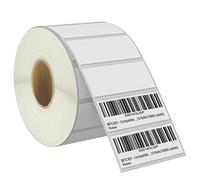 BETCKEY - 64mm x 25mm(2,5 in x 1 in) Perforées Étiquettes Thermiques pour Code-Barres et Usage Multiple Compatible avec les imprimantes Zebra et autres [1 Rouleau/1380 Étiquettes]