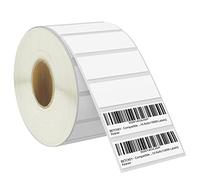 BETCKEY - 76mm x 25mm(3 in x 1 in) Perforées Étiquettes Thermiques pour Code-Barres et Adresse Compatible avec les imprimantes Zebra et autres [1 Rouleau/1375 Étiquettes]