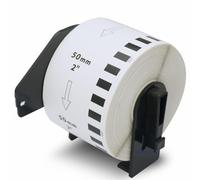 BETCKEY compatible avec Brother DK-22223 50mm x 30, 48m 1 rouleau + 1 Porte-rouleau réutilisable, étiquettes en papier sans fin, pour Brother: QL1050 QL1060N QL550 QL560 QL570 QL600 QL-1100