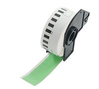 BETCKEY - Étiquettes Colorés Compatible avec Brother DK 22214, 12mm x 30,48m, Rouleau de Papier Continu Blanc - 1 Rouleau, Verte