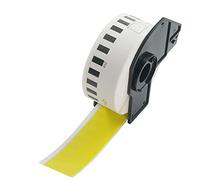 BETCKEY - Étiquettes Colorés Compatible avec Brother DK 22214, 12mm x 30,48m, Rouleau de Papier Continu Blanc - 1 Rouleau, Jaune