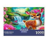 Bête à Cornes Puzzle 1000 Pièces Cadeau Unique Jeu ÉduChatif Défi Jouet À De Qualité Supérieure Peinture Art pour Adultes Enfants 38x26cm/1000pcs