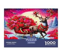 Bête à Cornes Puzzles 1000 Pieces Cadeau Unique Jeu ÉduChatif Challenge Toy À De Qualité Supérieure Peinture Art pour Adultes Et Enfants 70x50cm/1000pcs