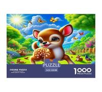 Bête à Cornes Puzzles 1000 Pieces Cadeau Unique Jeu ÉduChatif Challenge Toy À De Qualité Supérieure Peinture Art pour Adultes Enfants 52x38cm/1000pcs
