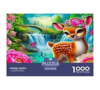 Bête à Cornes Puzzles 1000 Pieces Cadeau Unique Jeu ÉduChatif Challenge Toy À De Qualité Supérieure Peinture Art pour Adultes Et Enfants 52x38cm/1000pcs