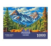 Bête à Cornes Puzzles 1000 Pièces Cadeau Unique Jeu ÉduChatif Défi Jouet À De Qualité Supérieure Peinture Art pour Adultes Et Enfants 52x38cm/1000pcs
