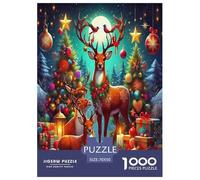 Bête à Cornes Puzzles 1000 Pieces Cadeau Unique Jeu ÉduChatif Défi Jouet À De Qualité Supérieure Peinture Art pour Adultes Et Enfants À Partir De 12 Ans 70x50cm/1000pcs
