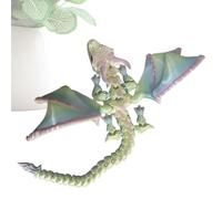 Bête aérienne, figurine de dragon mythique, modèle imprimé 3D entièrement articulé avec dos pliable et panneaux d'ailes réglables, présence frappante pour les collectionneurs à la recherche d'art