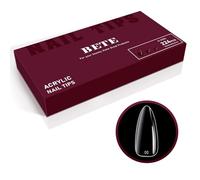 BETE Capsules Ongles Stiletto Medium, 224 Pièces 16 Tailles, Faux Ongles Acrylique Transparent Couvrants, Pré-formées, Solides et Épaisses, Tenue Longue pour DIY à la Maison et en Salon