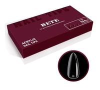 BETE Capsules Ongles Stiletto Medium, 544 Pièces 16 Tailles, Faux Ongles Acrylique Transparent Couvrants, Pré-formées, Solides et Épaisses, Tenue Longue pour DIY à la Maison et en Salon