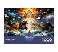 Bête Divine de la Galaxie 1000 Pièces Puzzle Classique Divinité Cosmique Pack Puzzle Carton Premium - Hit chez Les Seniors Fans, Cadeau Maison Neuve, Fun pour Indoor Et Parties 38x26cm/1000pcs