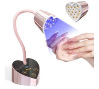 BETE Mini Lampe UV Ongles Gel Séchage Rapide Lampe- Pliable à 360° Col de Cygne Avec Capteur Intelligent USB Portable Sans fil 30 W Rechargeable Avec 3 Minuteries Pour Salon et Maison