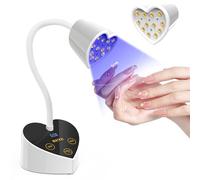 BETE Mini Lampe UV Ongles Gel Séchage Rapide Lampe- Pliable à 360° Col de Cygne Avec Capteur Intelligent USB Portable Sans fil 30 W Rechargeable Avec 3 Minuteries Pour Salon et Maison
