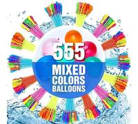 Betensh Bombe a Eau, 555 pcs Bombe à Eau, Colourful Ballon Bombe a Eau, 60 Seconds Quick Fill, Ballon d'Eau avec Buse d'Arrosage, Bombes d Eau pour Enfants, Summer
