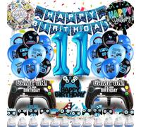 Betensh Decoration Garcon 11 Ans, Ballon Anniversaire Bleu, Decoration Enfant Gaming