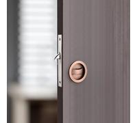 Betensh Kit de serrure avec rosace ronde serrure de condamnation pour porte coulissante 57mm pour porte coulissante Bronze rouge