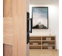 betensh Poignée de Porte de Poche en Nickel Brossé Poignée de porte coulissante totalement invisible Avec Interrupteur de Rebond Automatique,Noir