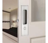 betensh Poignée Invisible Encastré Poignée Loquet Intérieur Meubles en Bois Serrure de Porte Ensembles de Poignées Coulissante à Mortaise de Serrure de Porte Serrure 160mm Argent