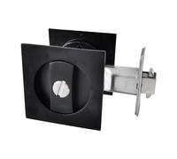 betensh Serrure de porte coulissante Carré poignée avec serrure porte coulissante Serrure de porte coulissante invisible - 66 mm - Noir