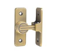 Betensh Verrou Serrure de Fermeture Porte Interieure Coulissante Boulon de Verrouillage de Boucle en Alliage de Zinc Loquet de Serrure de Porte à 90 Degrés,Bronze