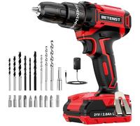 BETENST Perceuse Visseuse Sans Fil 21V, Visseuse Devisseuse Sans Fil avec Batteries 2.0Ah, 42Nm Perceuse Percussion 25+3 Réglages de Couple, 23 Accessoires Perceuse Percussion pour Metal Bricolage