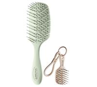 Beter - Brosse à cheveux démêlante anti-traction Natural Fiber + Charm Mini, anti-nœuds et anti-casse, coiffage doux sans tirer, tous types de cheveux, couleur charme aléatoire