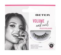 Beter - Cils artificiels n°56 Volume and Curl, végétaliens, réutilisables, avec colle et ruban transparent pour une finition naturelle.