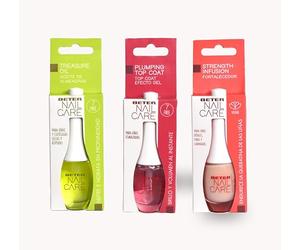 Beter - Kit de soin des ongles et cuticules - Comprend : huile d'amande pour ongles et cuticules, durcisseur et top coat effet gel, hydrate, nourrit et renforce les ongles, idéal pour un cadeau