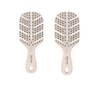 Beter - Lot de 2 mini brosses à cheveux squelette anti-traction, fibre naturelle fabriquée à partir de fibres de blé, brosse démêlante, anti-nœuds et anti-casse, coiffage lisse et doux, convient à