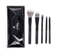 Beter - Set de 5 pinceaux de maquillage pour visage et yeux, Fond de teint, Poudres, Blush, Anticernes, Fards à paupières, Étui avec pinceaux de maquillage