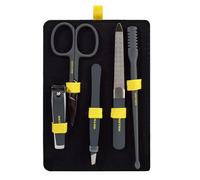 Beter - Level Up Collection Kit de voyage pour soins personnels, ensemble basique avec tondeuse à poils de nez, outils de manucure en acier inoxydable, pince à épiler et trousse de toilette compacte