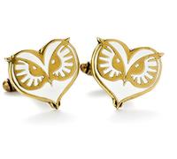 Bêtes fantastiques officielles et où les trouver Boutons de manchette de visage de hibou - en boîte