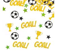 BETESSIN 120Pcs Confettis Football Pailletés Décoration Table Anniversaire Enfant Garçon Baby Shower Accessoire Coupe du Monde