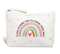 BETESSIN 1Pc 23×16×5cm Sac en Toile Italien Ci vuole un grande cuore...menti Cadeau Enseignants Noël Adieu la Crèche