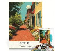 Bethel Connecticut Puzzles 1000 pièces | 50x75cm Jeu impossible amusant à faire à la maison cadeau d'anniversaire présents