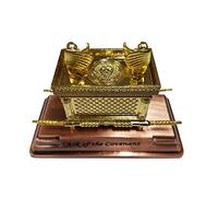 Bethléem Gifts TM Ark of The Covenant Réplique Mini - Bois Doré - Sculpture - Religious Artifact Replica - Doré - Maison - Noël
